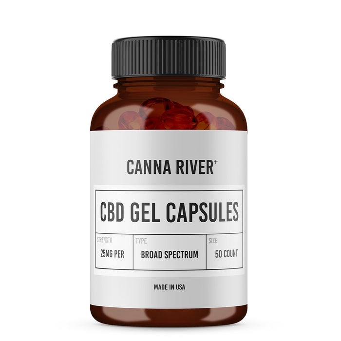 Canna River Broad Spectrum CBD Gel Capsules