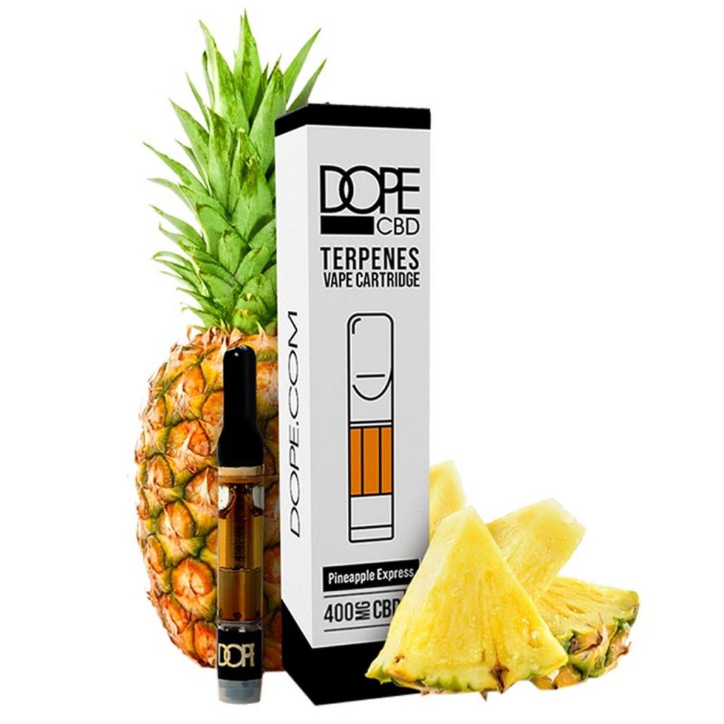 Dope CBD 400 mg Terpene Vape Cartridge Pineapple Express