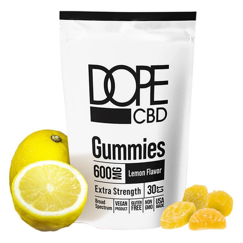 Dope CBD Extra Strength Lemon Gummies - 600 mg