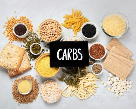Best,Sources,Of,Carbs,On,Light,Gray,Background.,Healthy,Food