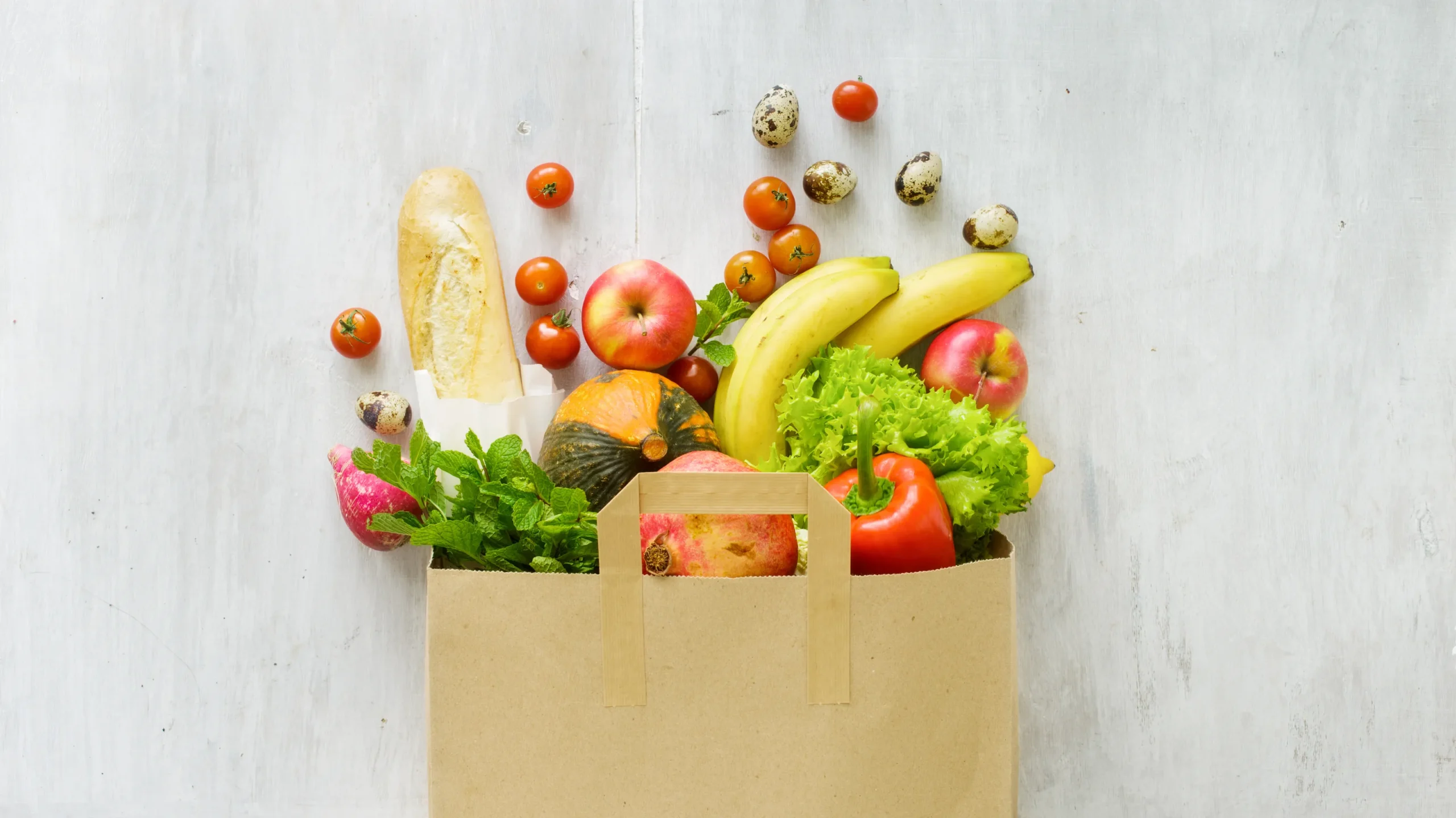 A Bag Filled With Vegetables